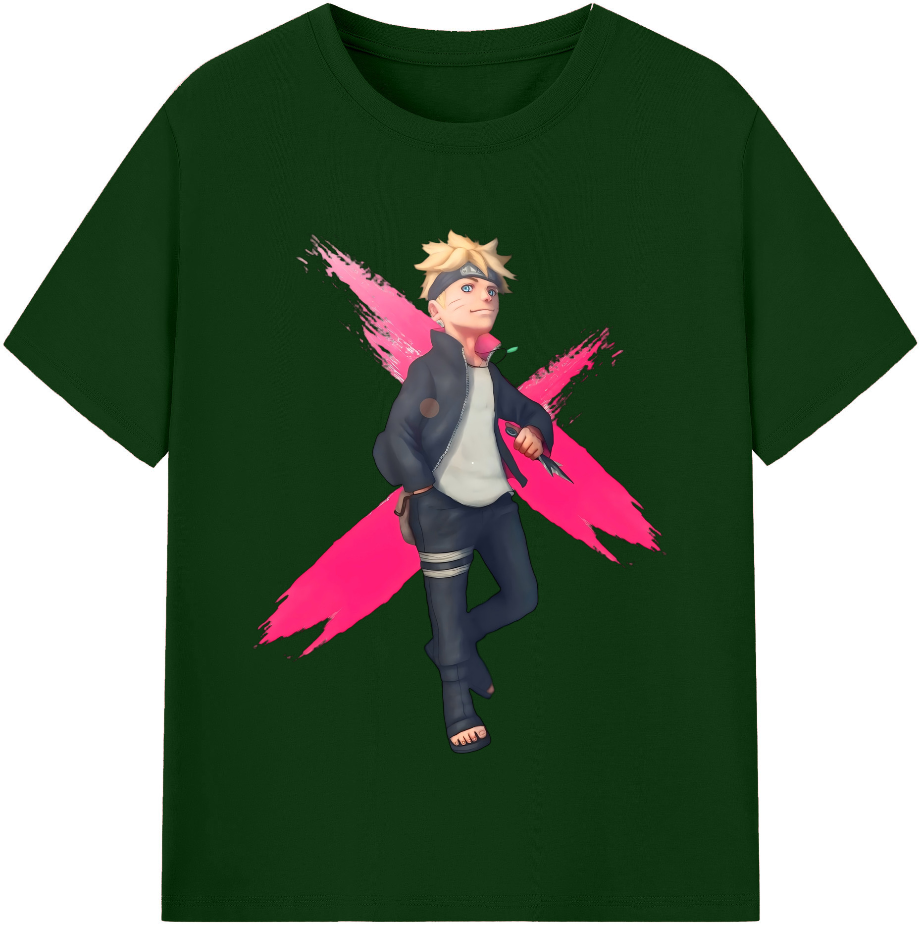 （画像用） NARUTO -ナルト- うずまき ボルト Uzumaki Boruto 綿100％半袖Tシャツ（フロントプリント）